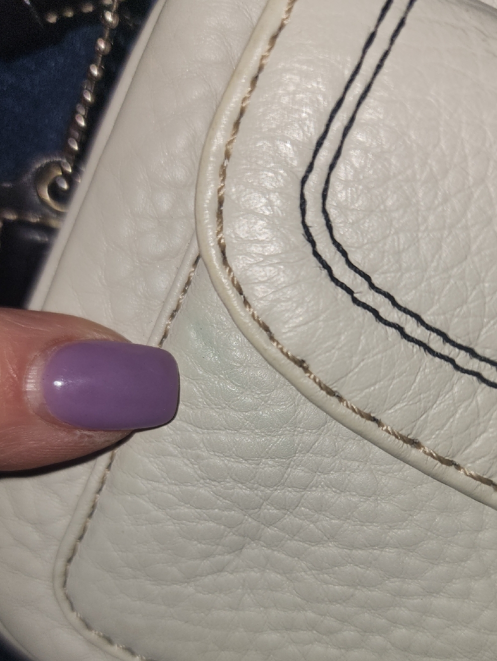 Coach Vintage Pebbled White Black Leather Flap Zipper Wristlet Wallet Y2K - Picture 14 of 15